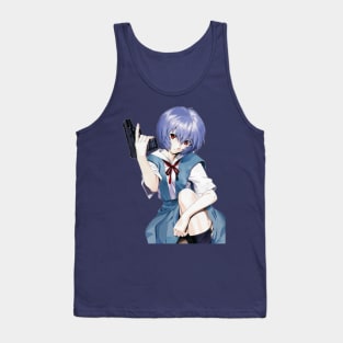 Rei Ayanami with a Gun Tank Top